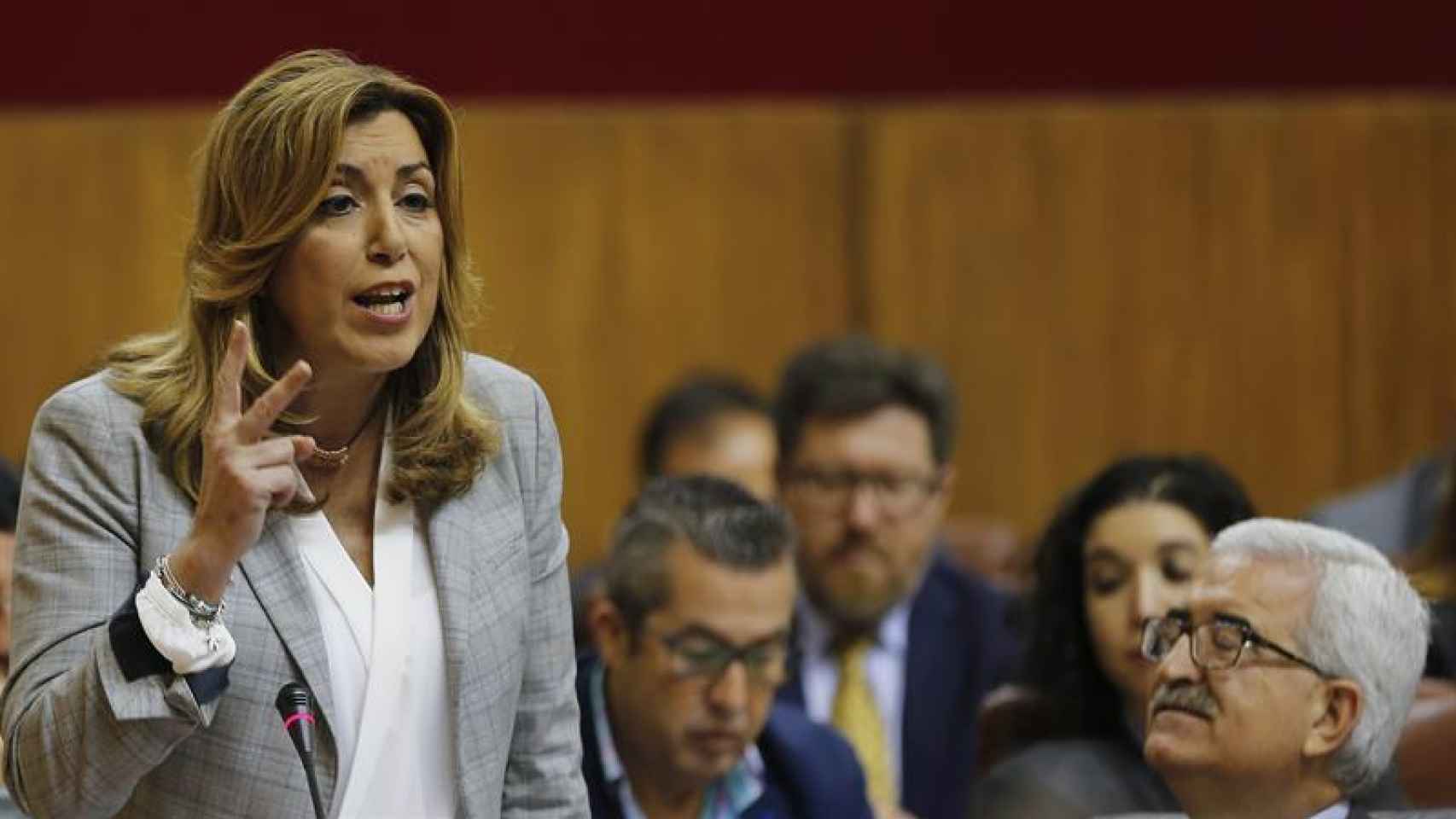 Susana Díaz, este jueves en la sesión de control del parlamento andaluz.