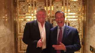 Farage y Le Pen, los primeros contactos internacionales del presidente Trump