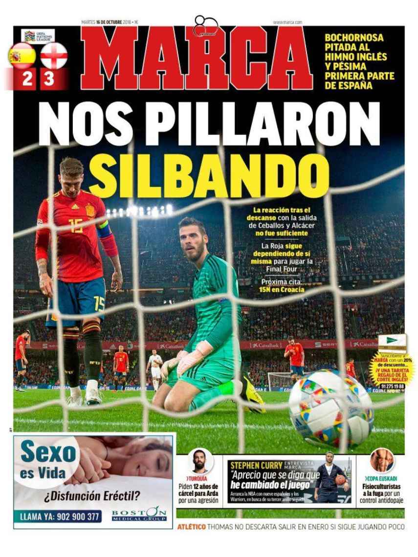 La portada del diario MARCA (16/10/2018)