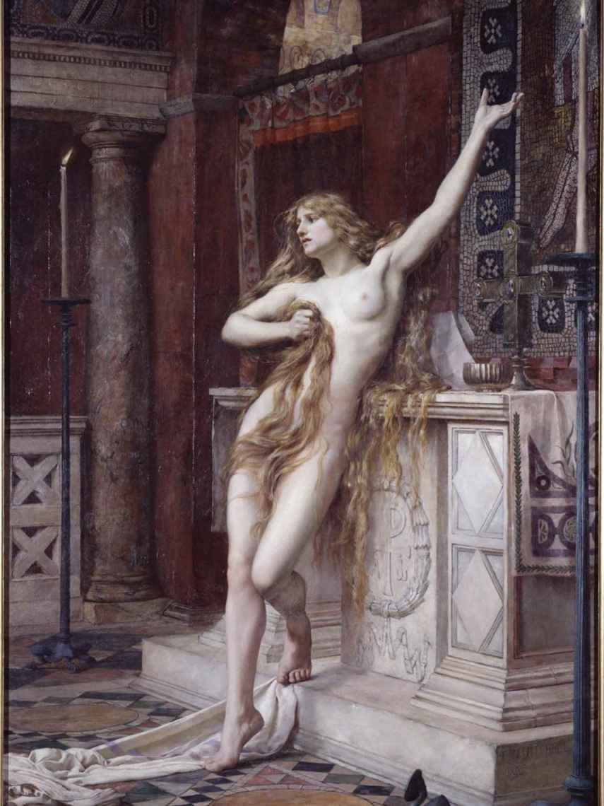 Hipatia, pintada por Charles William.